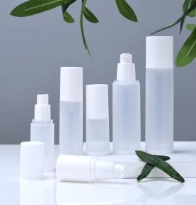 Frosted PP Airless Pump Bottles for Skincare and Cosmetics