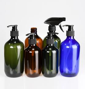 Amber Blue Green Men's Shampoo Bottle Hair Conditioner Bottle